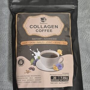 Lukagee Collagen Instant Coffee  20 Packets Hair Skin Nails Joint Bone Gut
